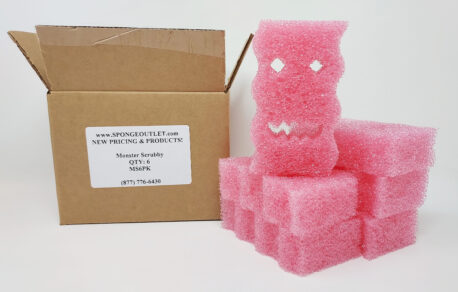 Monster 6 Pack - Non-Scratch Scrub Sponges that change texture