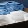 Light Blue Shammy Cloth & Eraser Sponge