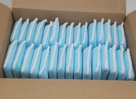 box of blue dobie pads