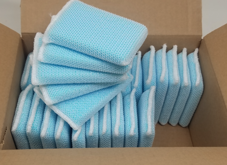 box of blue dobie pads