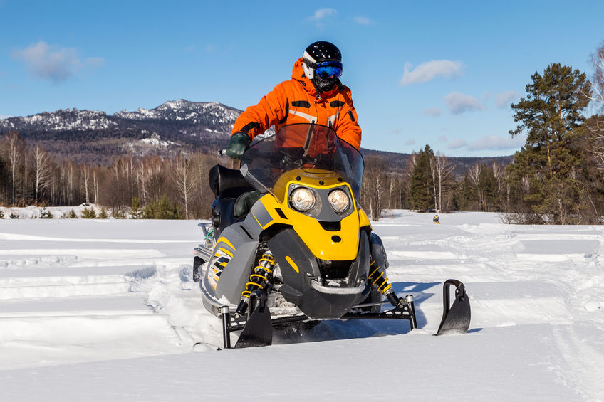 Cleaning snowmobile after the winter