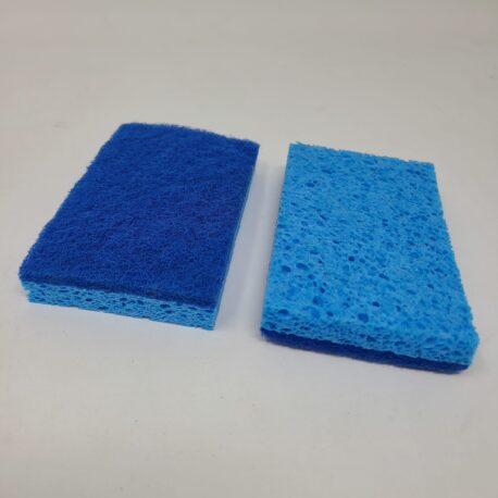 Kitchen Scrub Sponges - Non-Scratch Dishwashing Sponge for Cleaning Dishes,  pots and Pans - 5 Pack (Blue)