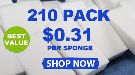 Our Best seller - 210 Pack of Eraser Sponges for 31 cents each. Shop Now!