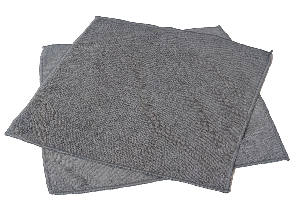 Gray Microfiber Cleaning Towels – 14