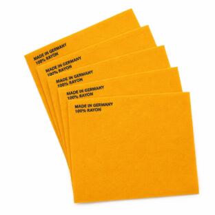 Large orange shammy chamois towels for car detailing, 27 x 20 inch super absorbent drying cloths made from 100% rayon material manufactured in Germany
